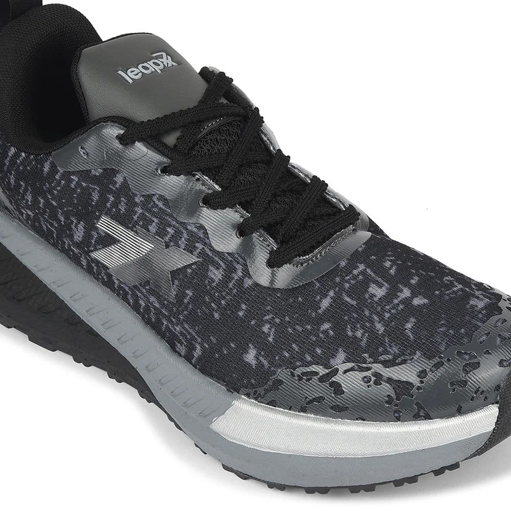 Leap7x Dark Grey Sports Lacing Running Shoes For Men XLM-07 By Liberty — photo 4