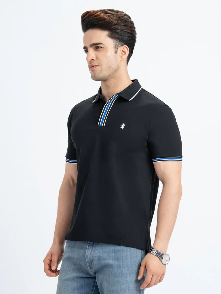 Polo T Shirts for Men in Black | Half Sleeve T Shirt — photo 2