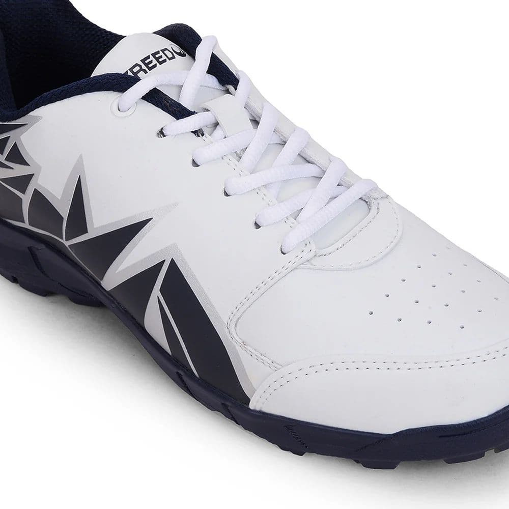 FREEDOM Navy Blue Sports Lace-Up Cricket Shoes For Men GOOGLY By Liberty — photo 5