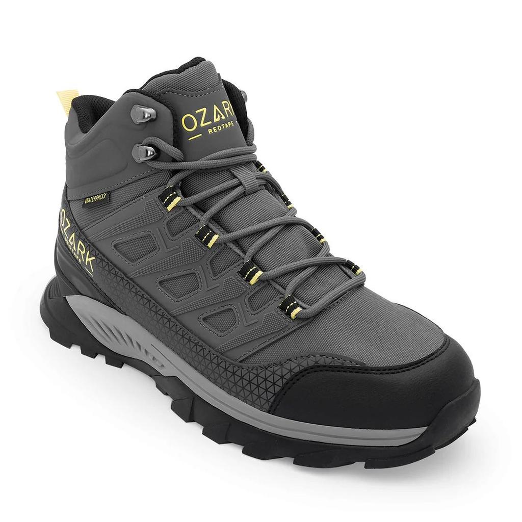 Dark Grey Trekking Shoes for Men | High-Top Outdoor