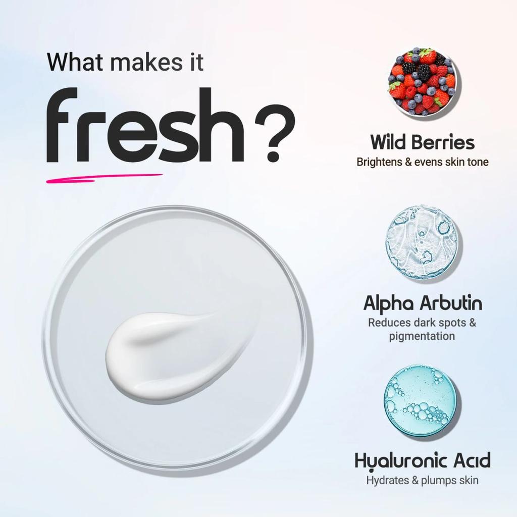 Illuminate+ Dewy Sunscreen In-Vivo Tested SPF 50+ PA++++ with Wild Berries & Alpha Arbutin - 50 g