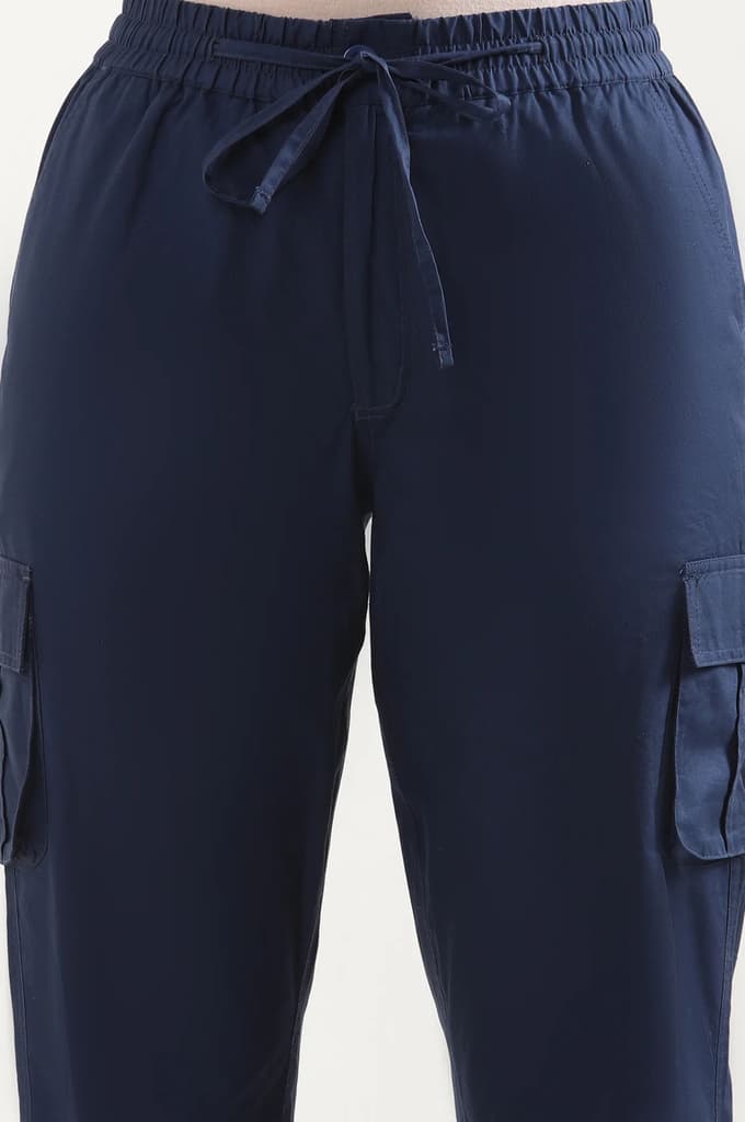 Blue Six Pocket Cargo Paants — photo 6