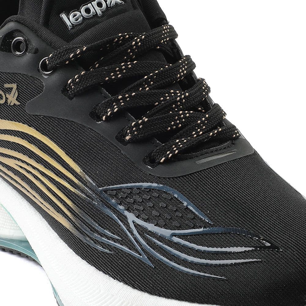 Leap7x Black Sports Lacing Running Shoes For Men MOSCOW-2 By Liberty — photo 6
