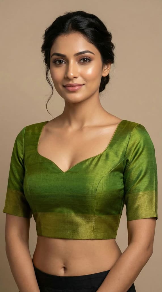 MIMOSA Women's Woven Design Banarasi Style dola silk Saree with Blouse Piece - Olive ( SA00003137OLFREE ) — photo 4