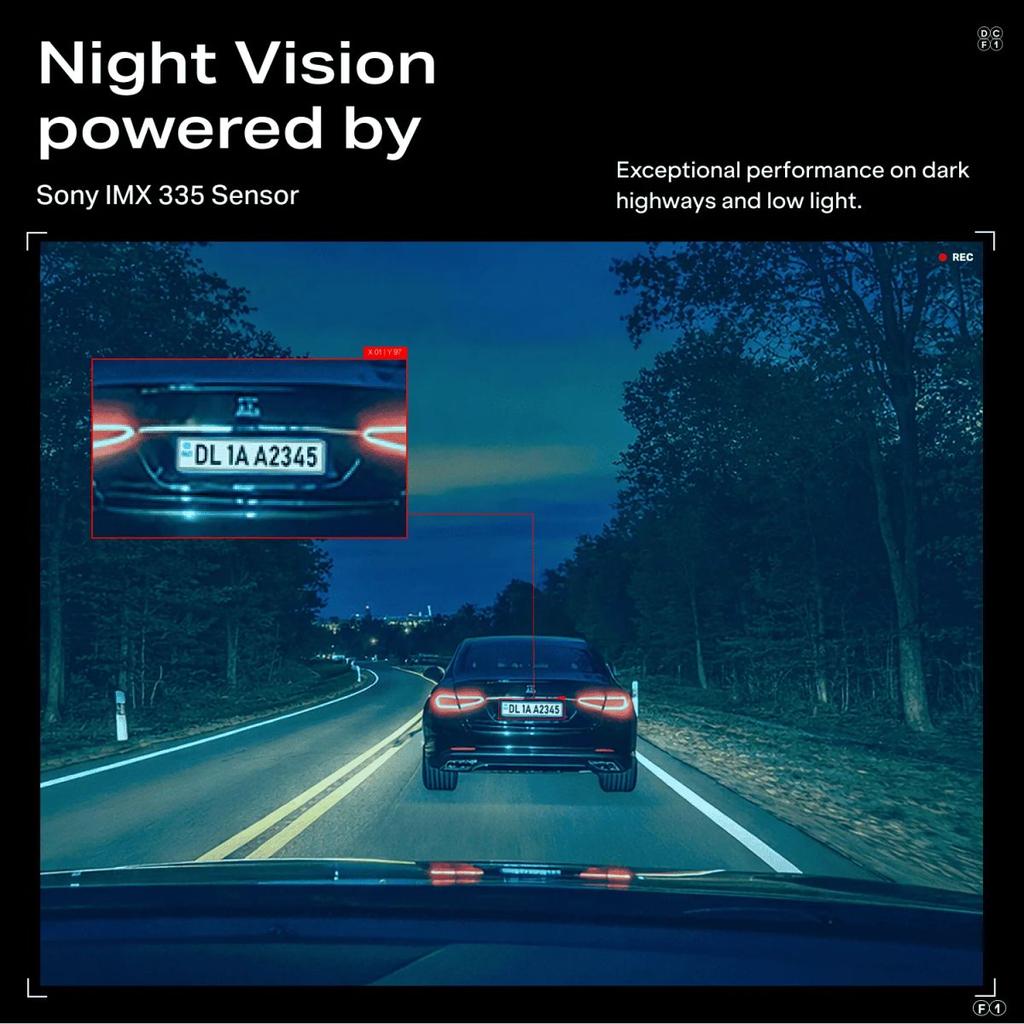 boAt HIVE Dashcam F1 | 4K Dual-Channel Dashcam with Sony STARVIS Sensor & ADAS