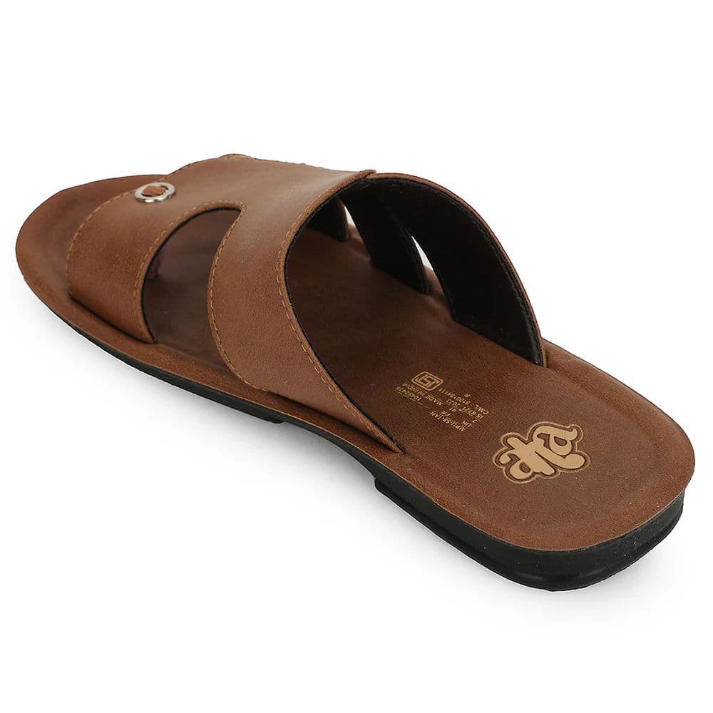 A-HA Tan Casual Flat Sandal For Men MPU-58 By Liberty — photo 5