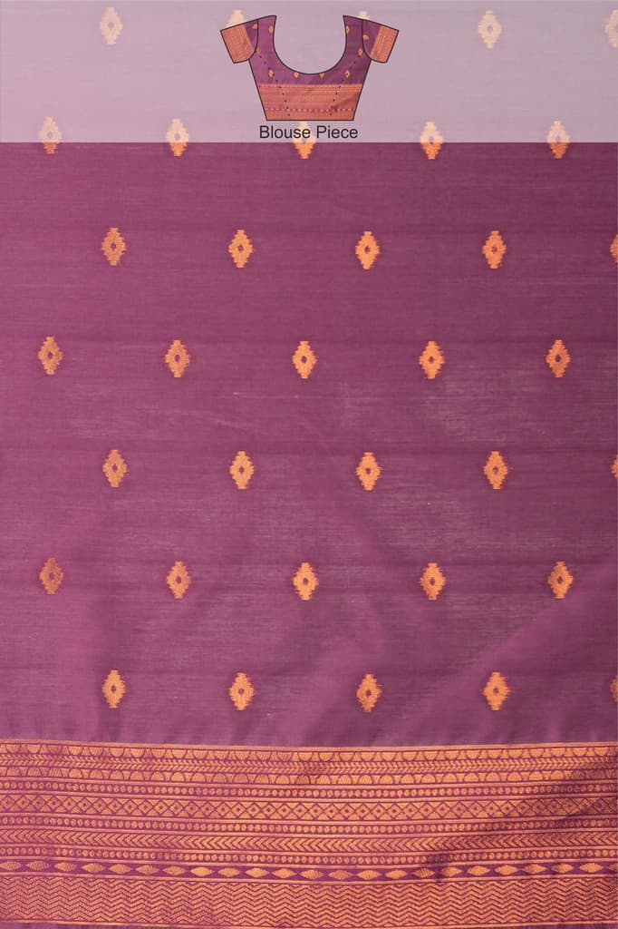 Mimosa Women's Woven Design Kanjivaram Style Art Silk Saree With Blouse Piece : SA00001789MJFREE — photo 7