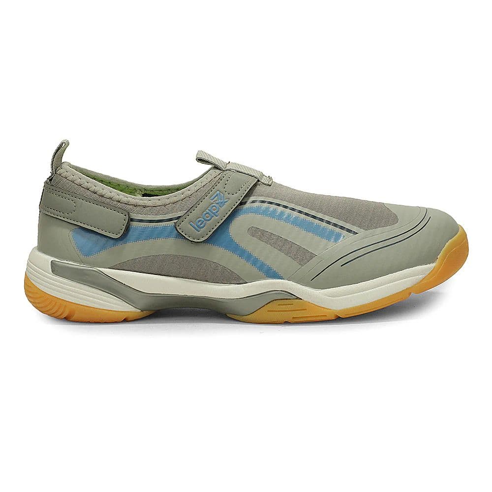 Leap7x NEWRACE-1E Light Grey Sports Non Lacing Walking Shoes For Men By Liberty — photo 4
