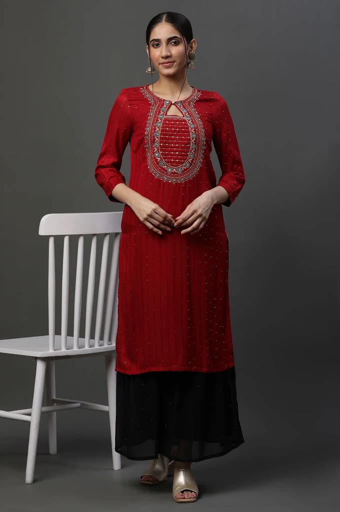 Black Polka Dots Printed Flared Georgette Sharara With Elasticated Waist — photo 5