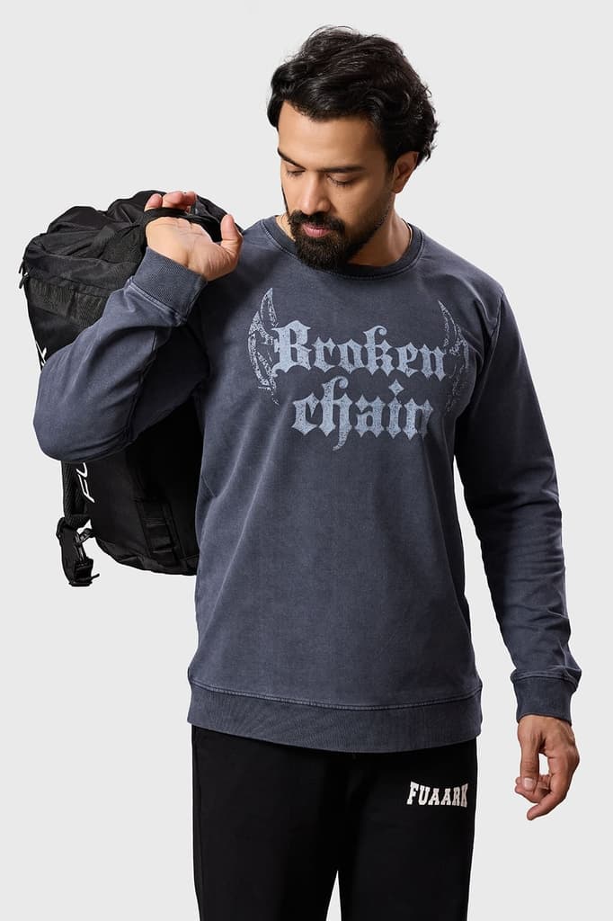 Shadow Washed Sweatshirt Dark Grey — photo 5
