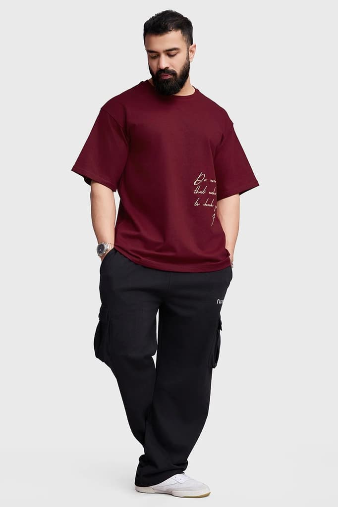 Inspiration Oversized T-shirt Maroon — photo 2