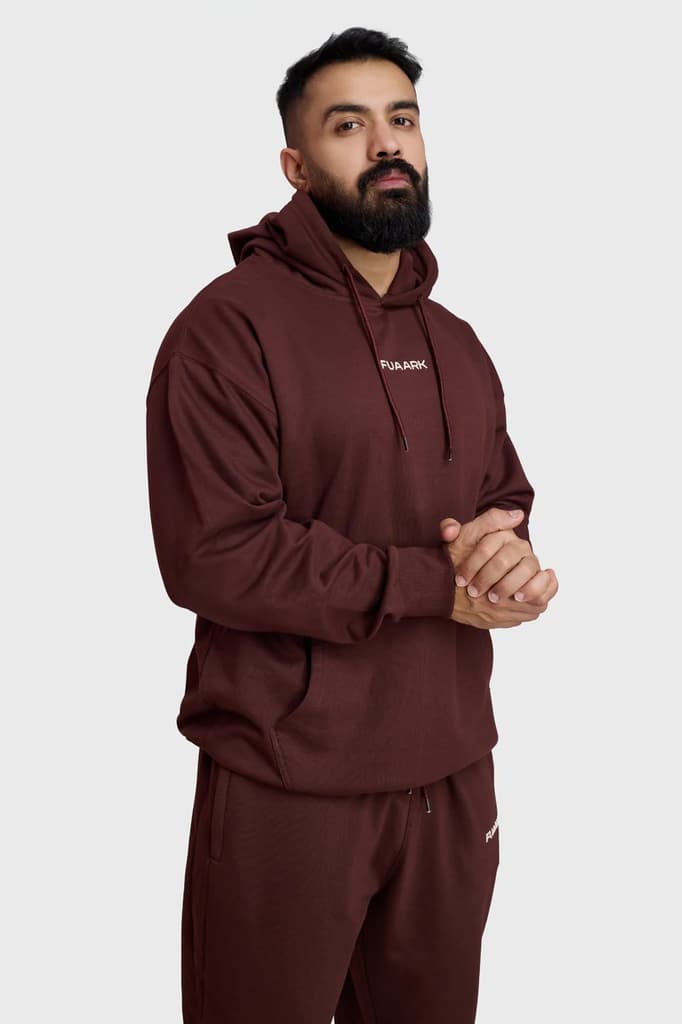 Signature Oversized Hoodie Brown — S