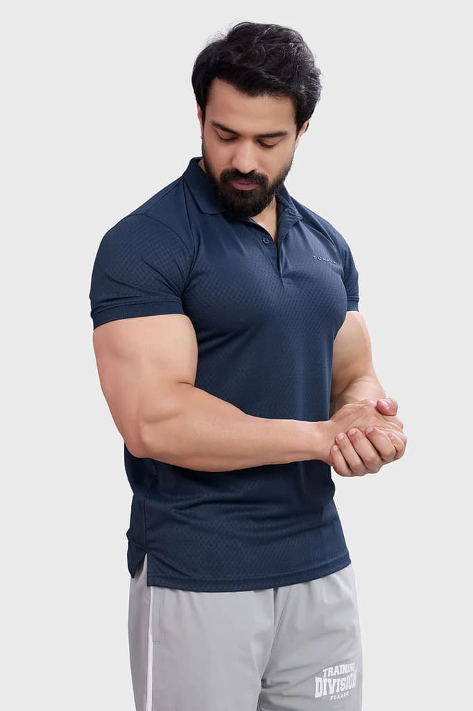 Wave Polo T-shirt Navy — photo 2