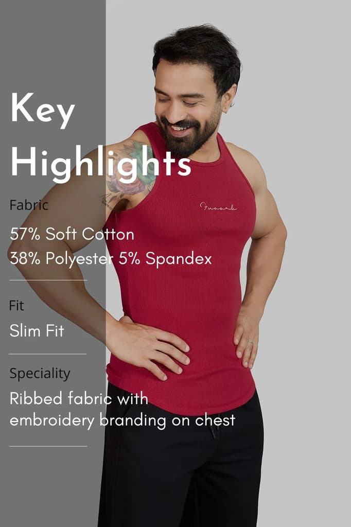 Ribbed Tank Red — photo 7