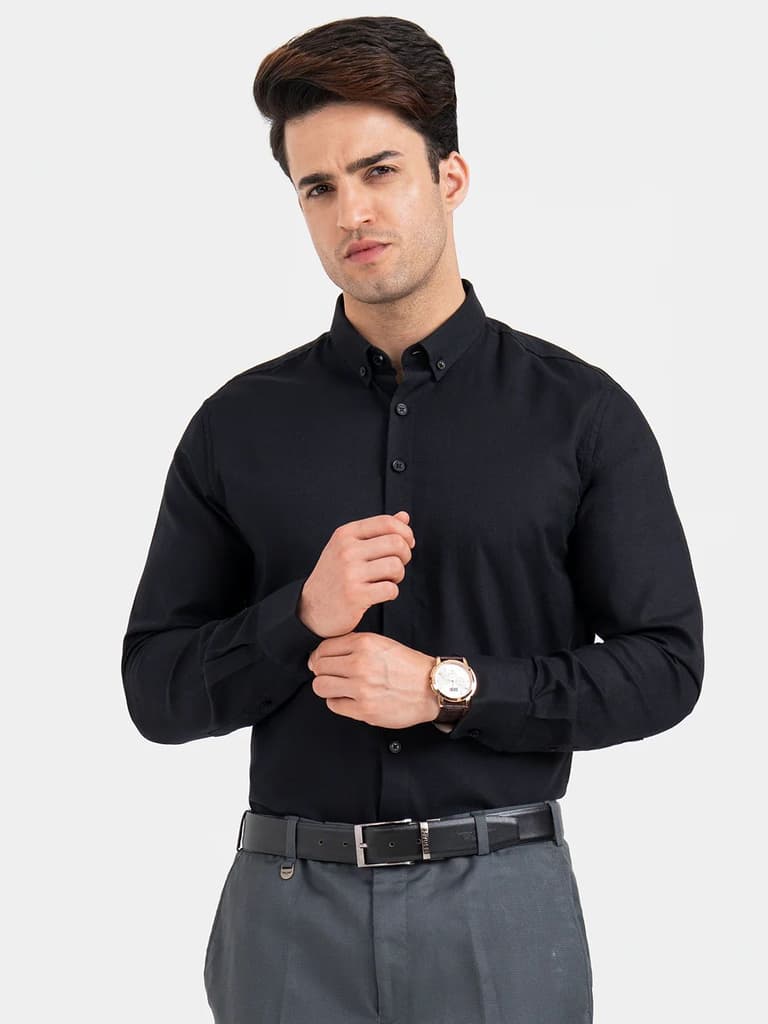 Shirts for Men in Black | Birdeye Full Sleeve Formal Shirt — S / Black