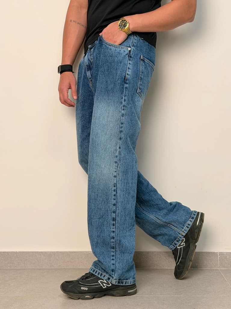 Pleat Game Baggy Jeans — photo 7