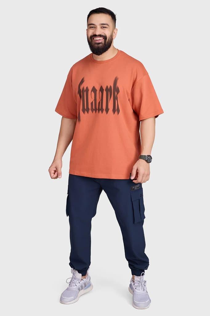 Blurred Oversized T-shirts Rust — photo 5