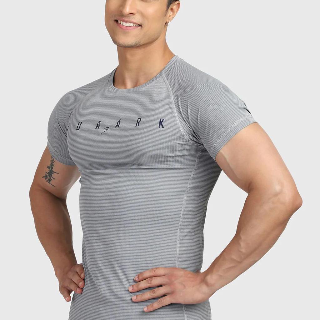 Checks T-shirt Ultimate Grey