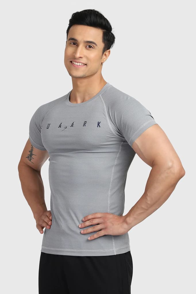 Checks T-shirt Ultimate Grey — S
