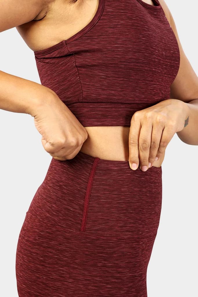 Essential Melange Leggings Maroon — photo 3