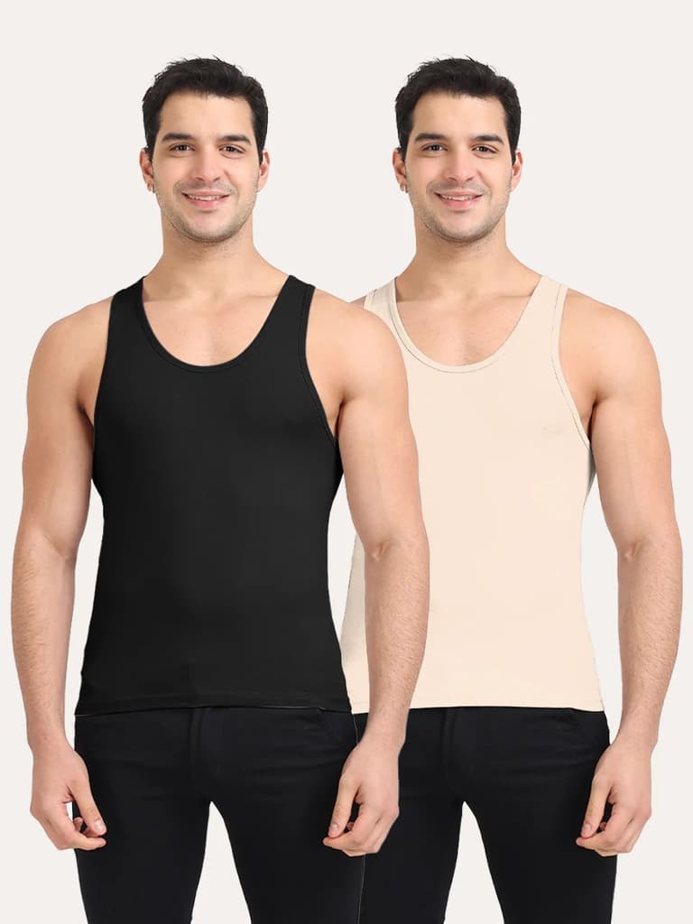 Regular Fit Organic Cotton Comfort Vest for Men (Pack of 2) — photo 11