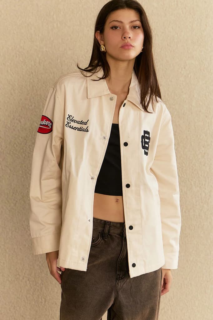 Off White Varsity Shacket