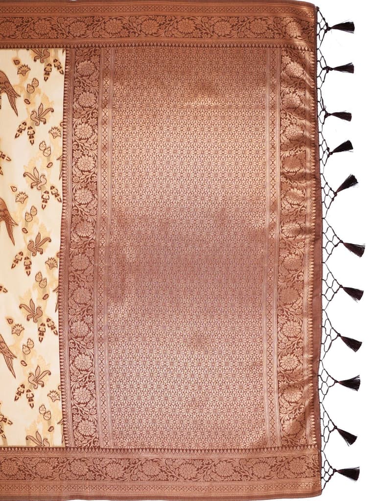 Mimosa Women's Woven Design Banarasi Style Art Silk Saree With Blouse Piece : SA00001999IVRFREE — photo 8