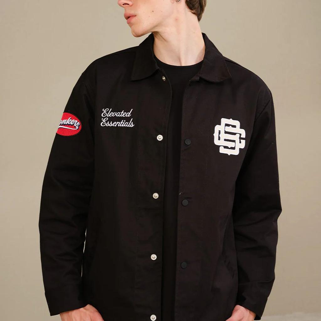 Black Varsity Shacket