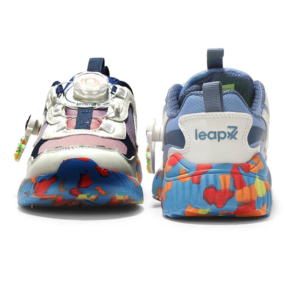 LEAP7X Blue Sports Non Lacing Walking Shoes for Kids NITKID-20 by Liberty — photo 8