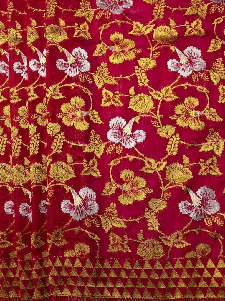 MIMOSA Women's Woven Design Kanjivaram Style Art Silk Saree with Blouse Piece - Rani ( SA00003152RNFREE ) — photo 5
