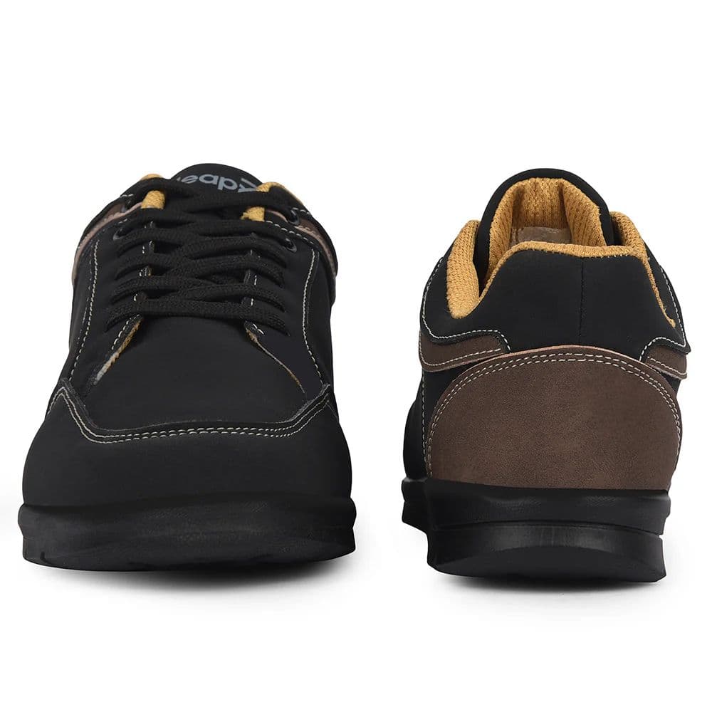 Leap7x Black Casual Lacing Sneakers For Men FRINKS-1E By Liberty — photo 6