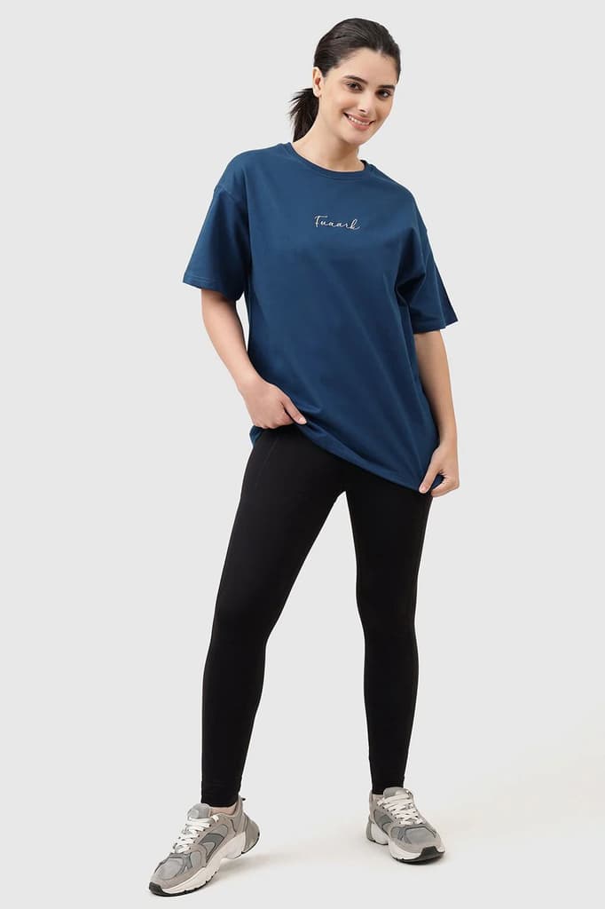 Bold Oversized T-shirt Teal — photo 2