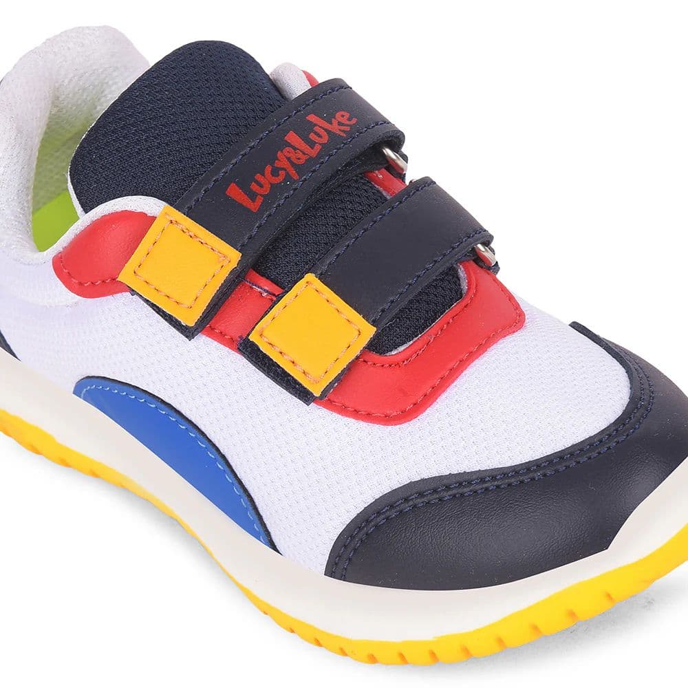 Lucy & Luke White Casual Non Lacing Walking Shoes for Kids JAMIE-K1E By Liberty — photo 6
