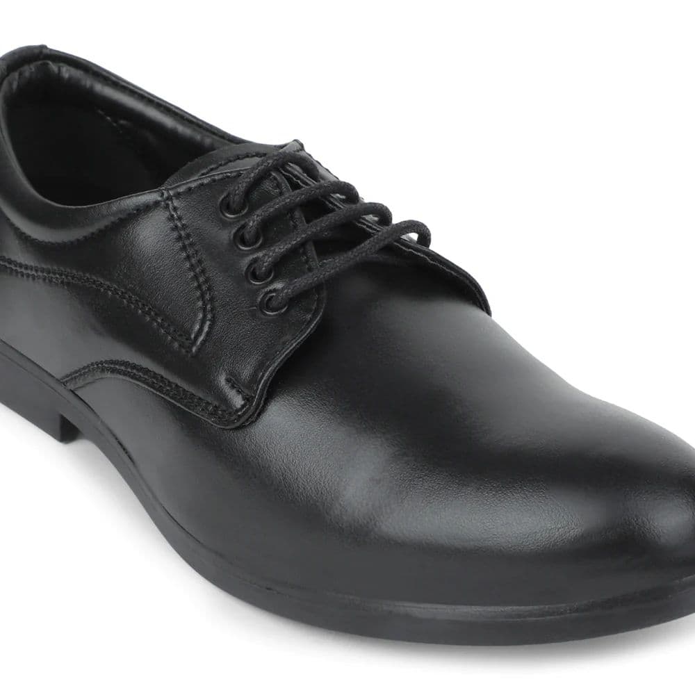 Fortune Black Formal Lacing Derby Shoes For Men MAJESTIC-1 By Liberty — photo 5