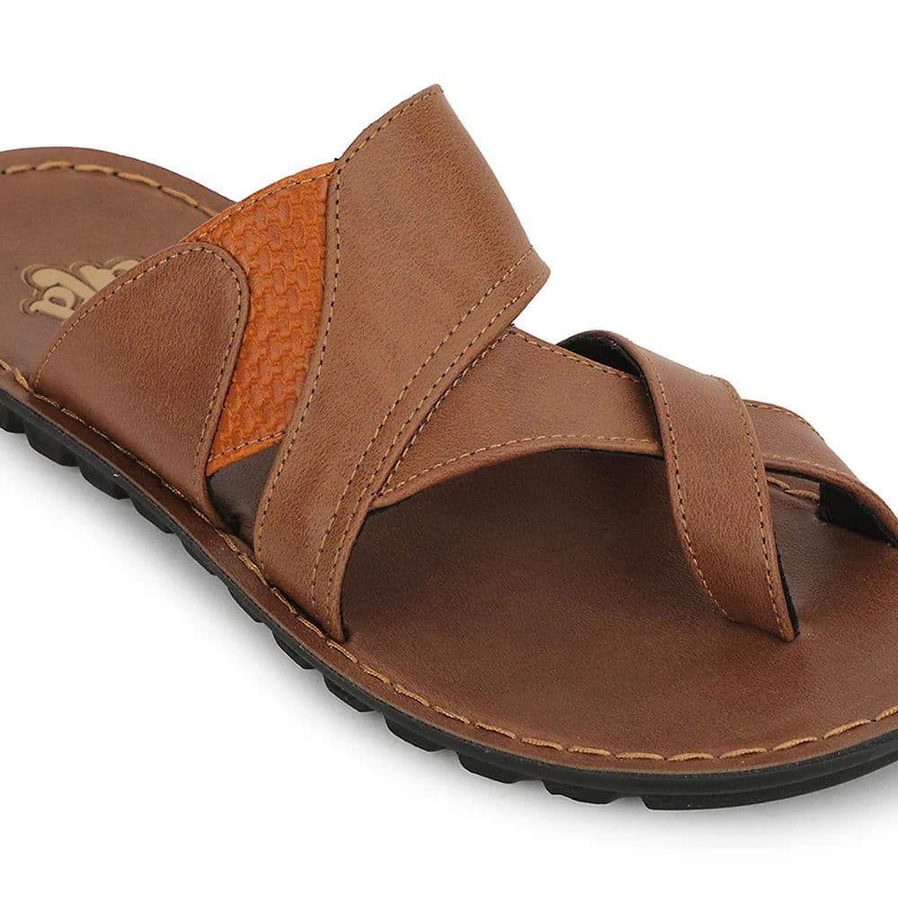 A-HA Tan Casual Slipper For Men 2137-50 By Liberty — photo 5