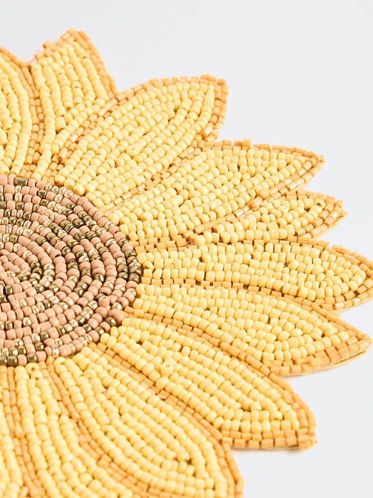 Westside Home Yellow Sunflower Beaded Trivet — photo 4