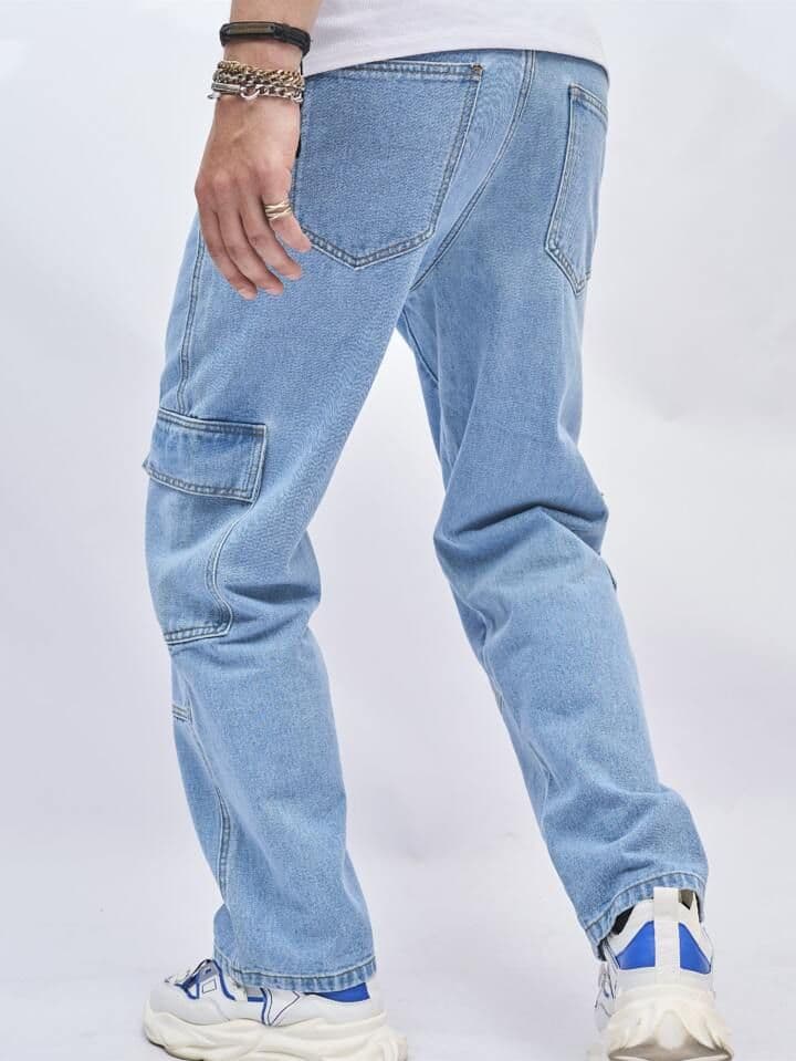 Light Blue Craftsman Cargo Jeans — photo 4
