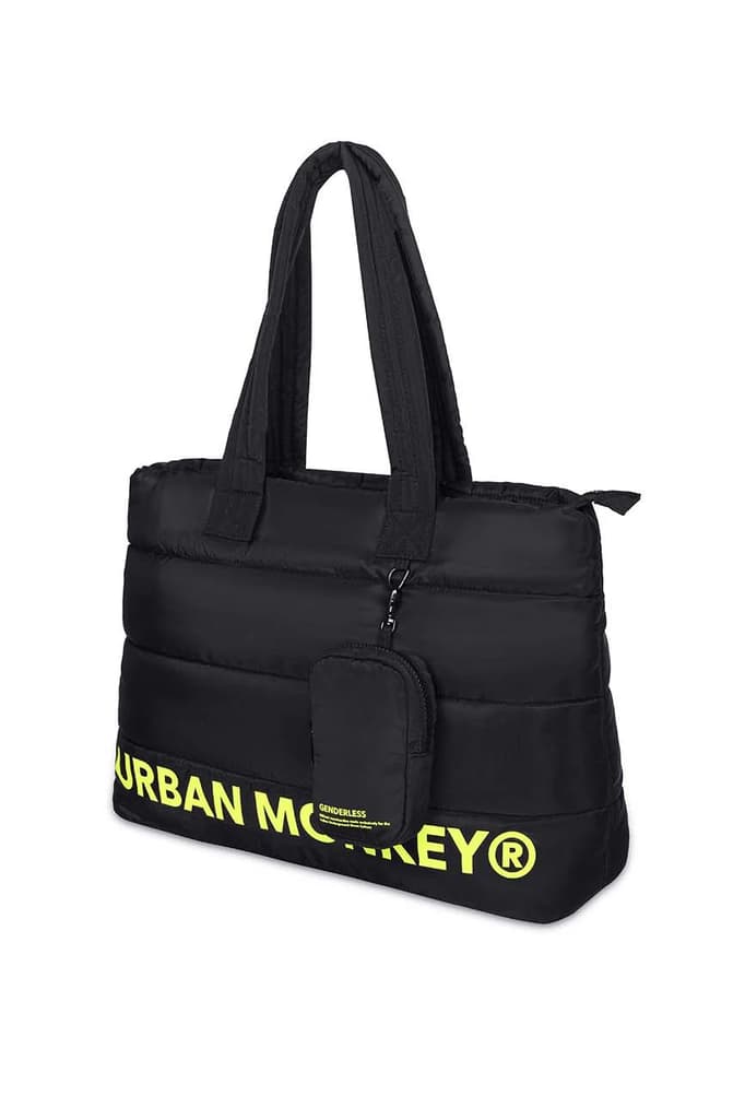 Puffer Shoulder Bag // Neon On Black
