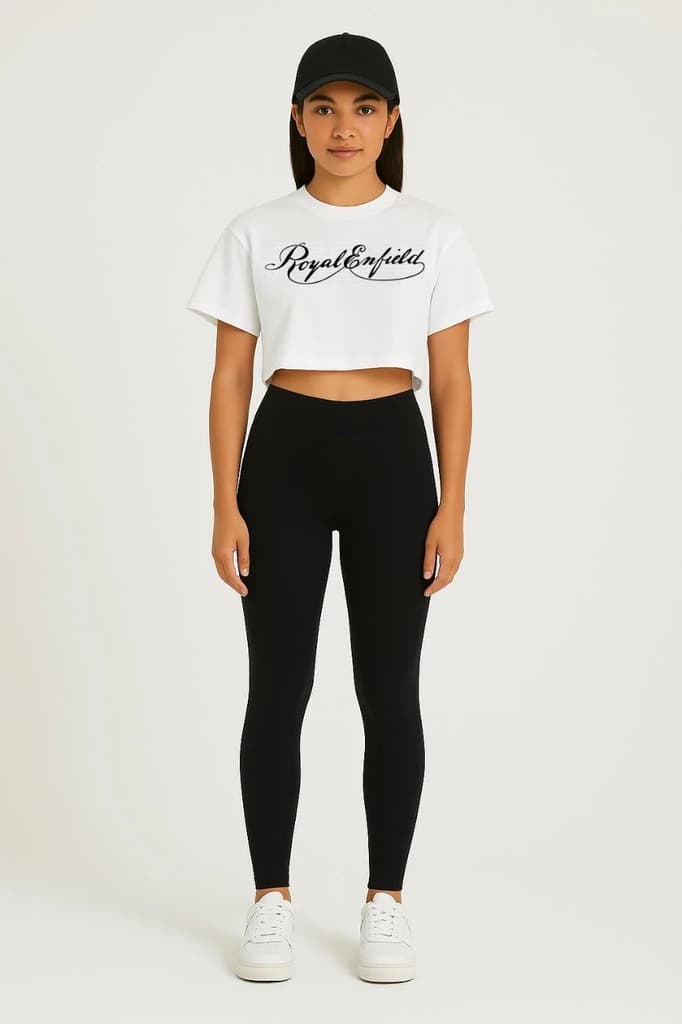 Iron Horse Cropped Tee_Royal Enfield x Urban Monkey — XS