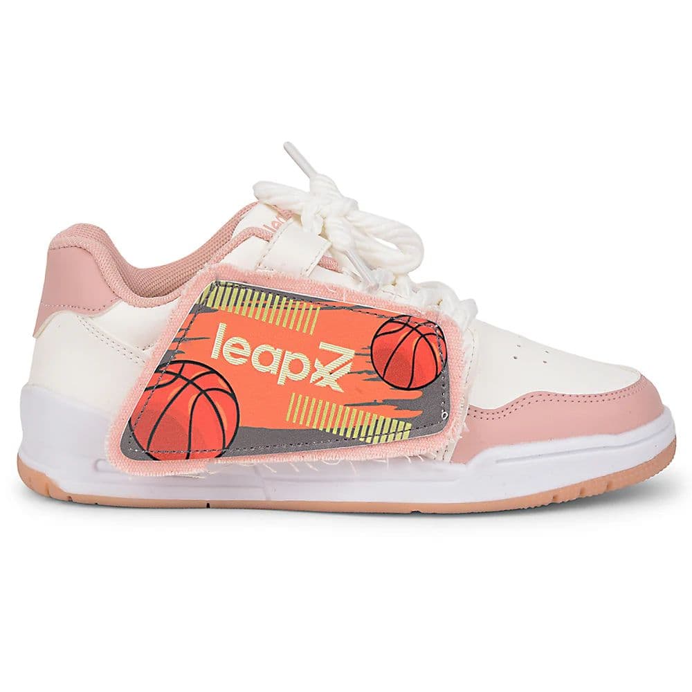 Leap7x Peach Casual Lacing Sneakers For Kids ENVY-2 By Liberty — photo 2