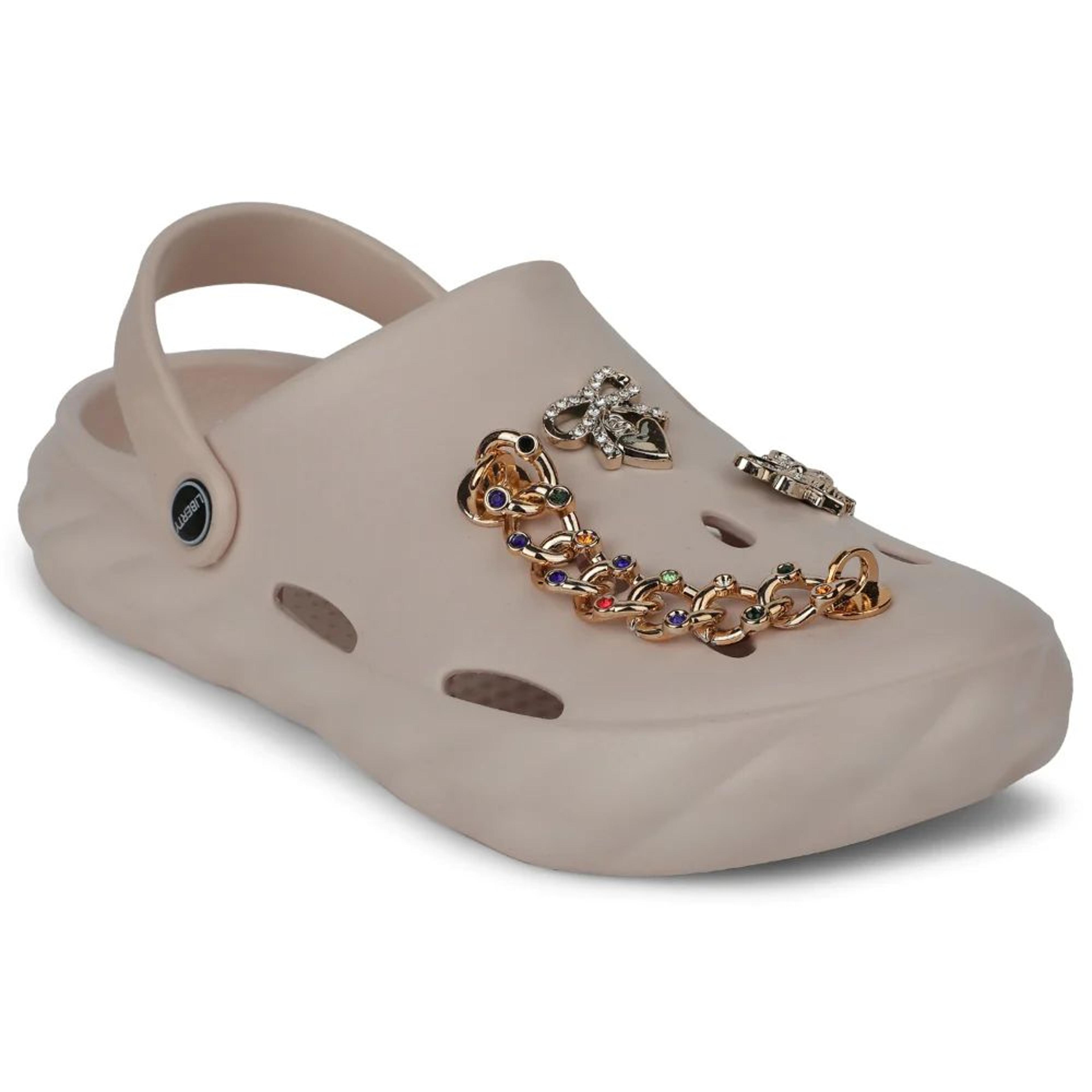 A-HA Peach Slingback Clogs For Women BEACHWALKL By Liberty