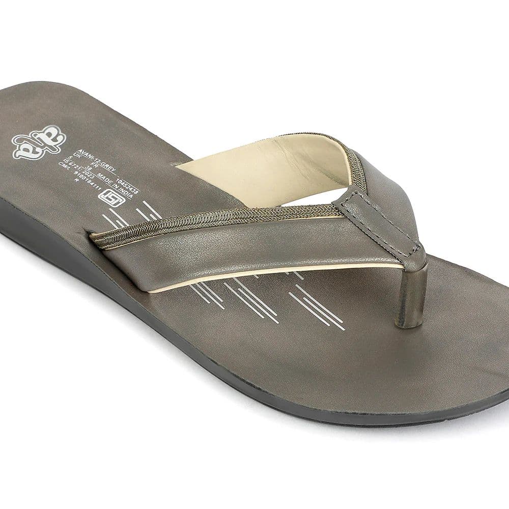 A-HA Grey Casual Slip on Slippers for Women AVNI-12 by Liberty — photo 5
