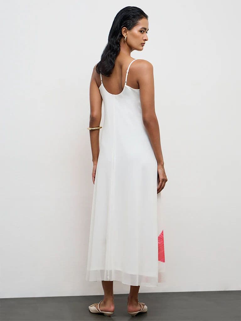 Wardrobe Off-White Floral Printed A-Line Dress — photo 4