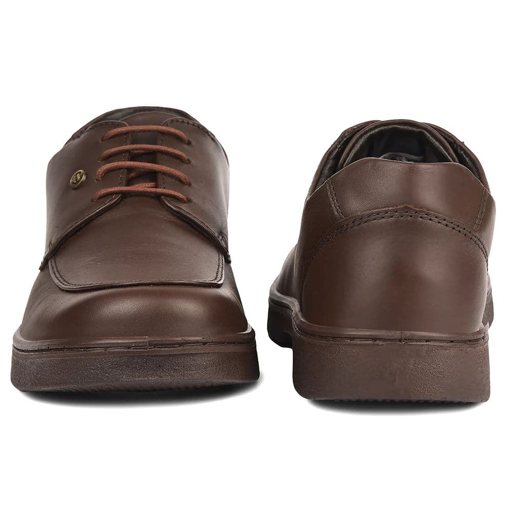 Healers Dark Brown Formal Lacing Derby Shoes For Men 204601AN By Liberty — photo 6