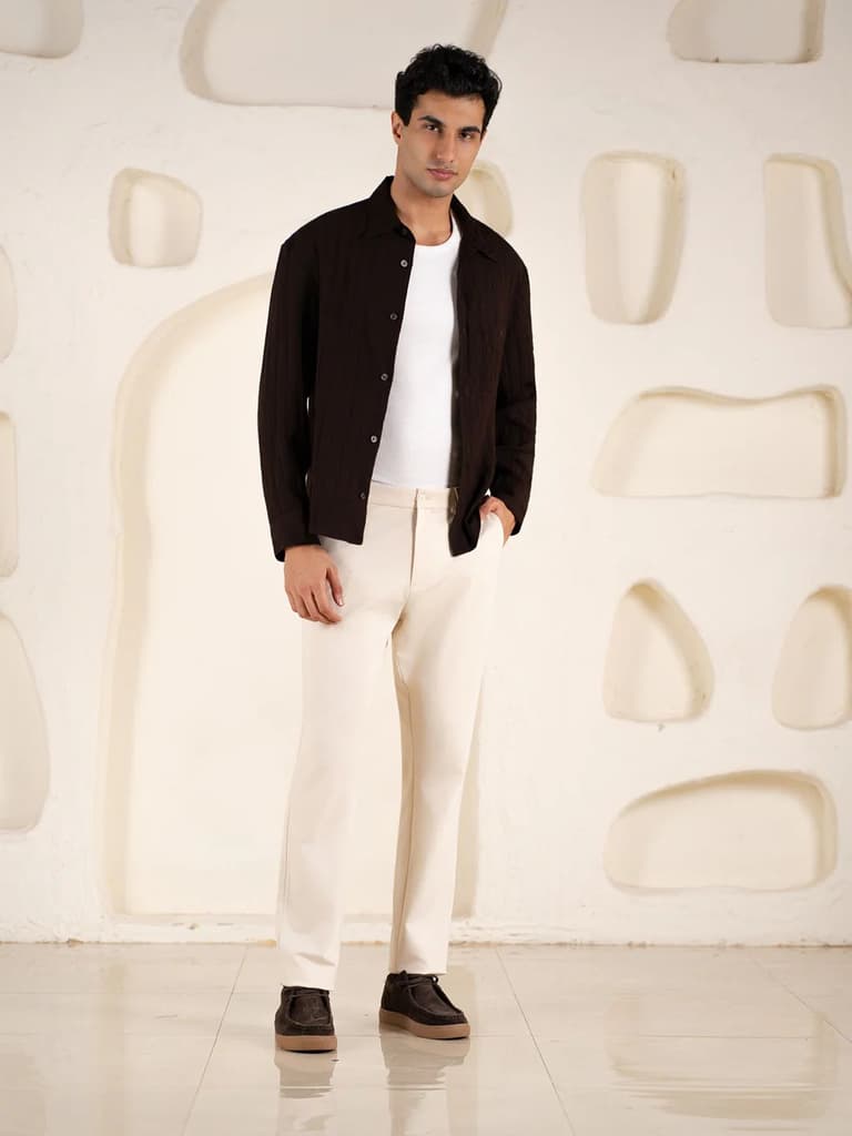 Malai Cream Soft-touch Slim Fit Power Stretch Pants — photo 3
