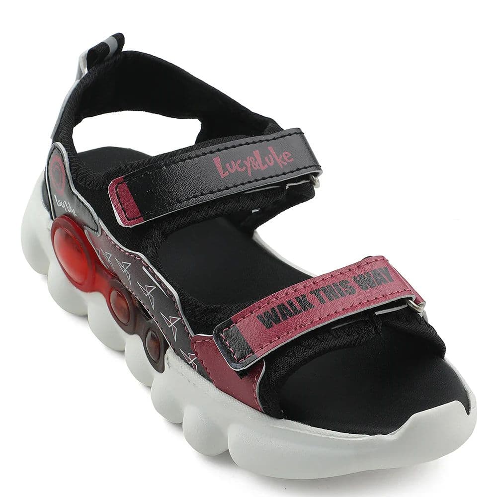 Lucy & Luke Black Casual Sandal For Kids SWINGS-1 By Liberty — 9C/27 / Black