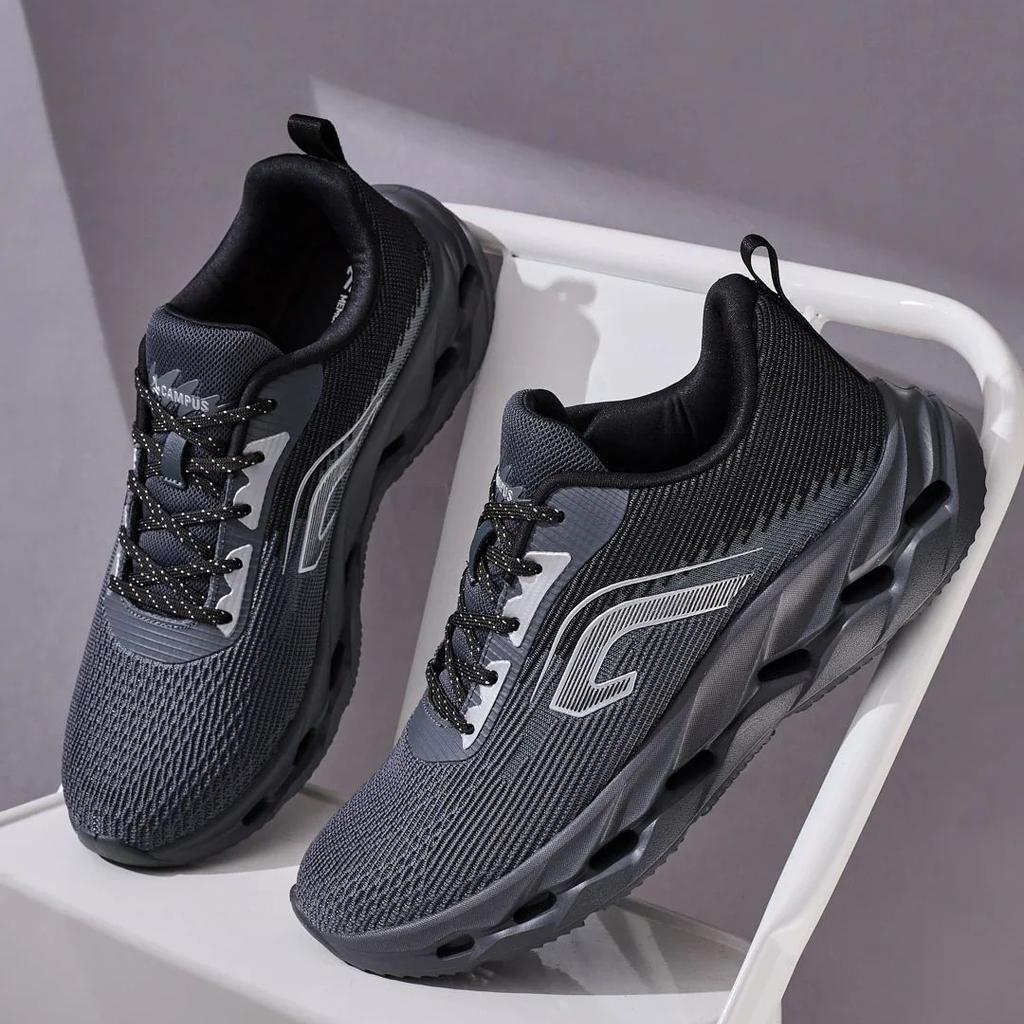 LOOPD Black Men's Running Shoes