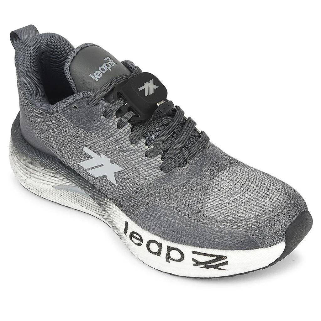 Leap7x Dark Grey Sports Lacing Running Shoes For Men XLM-08MS By Liberty