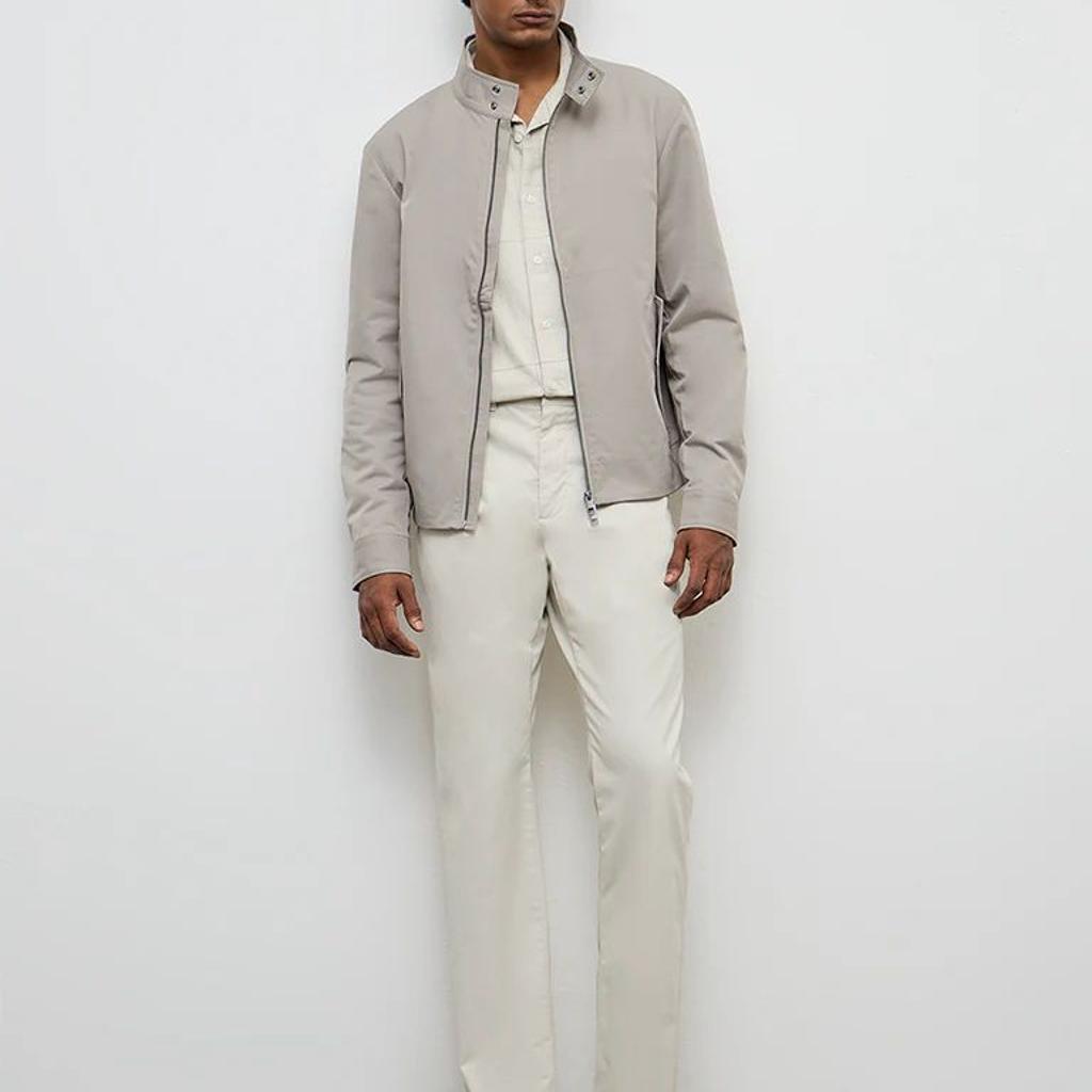 Ascot Light Taupe Relaxed-Fit Cotton-Blend Jacket