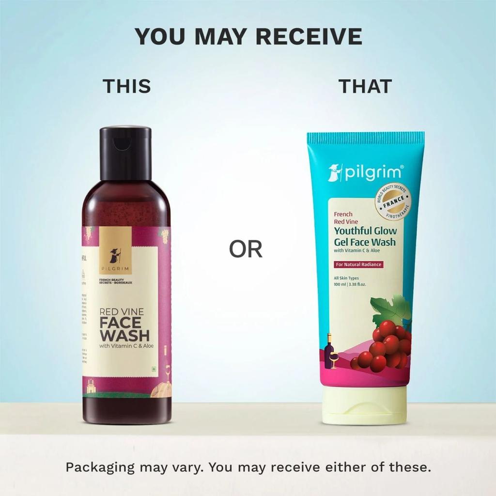 Red Vine Youthful Glow Gel Face Wash with Vitamin C & Aloe